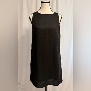 Quince 100% European Linen Tank Mini Dress in XS Black